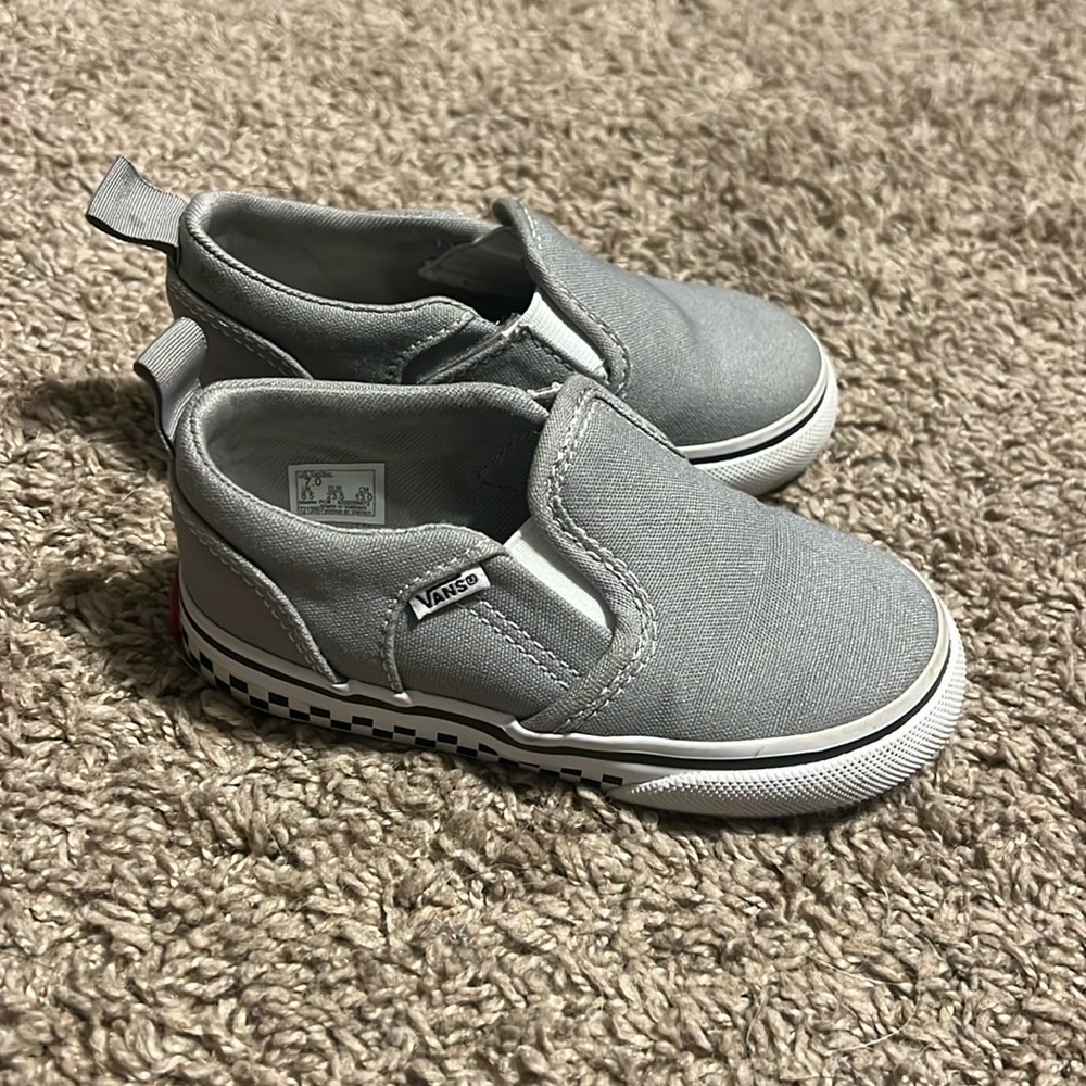 Toddler slip on velcro vans size 7
